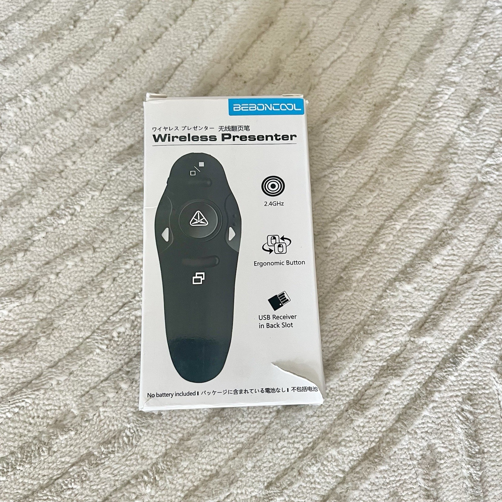 Wireless Presenter w/ Laser For Powerpoint On Mac Or Windows Plug & Play USB