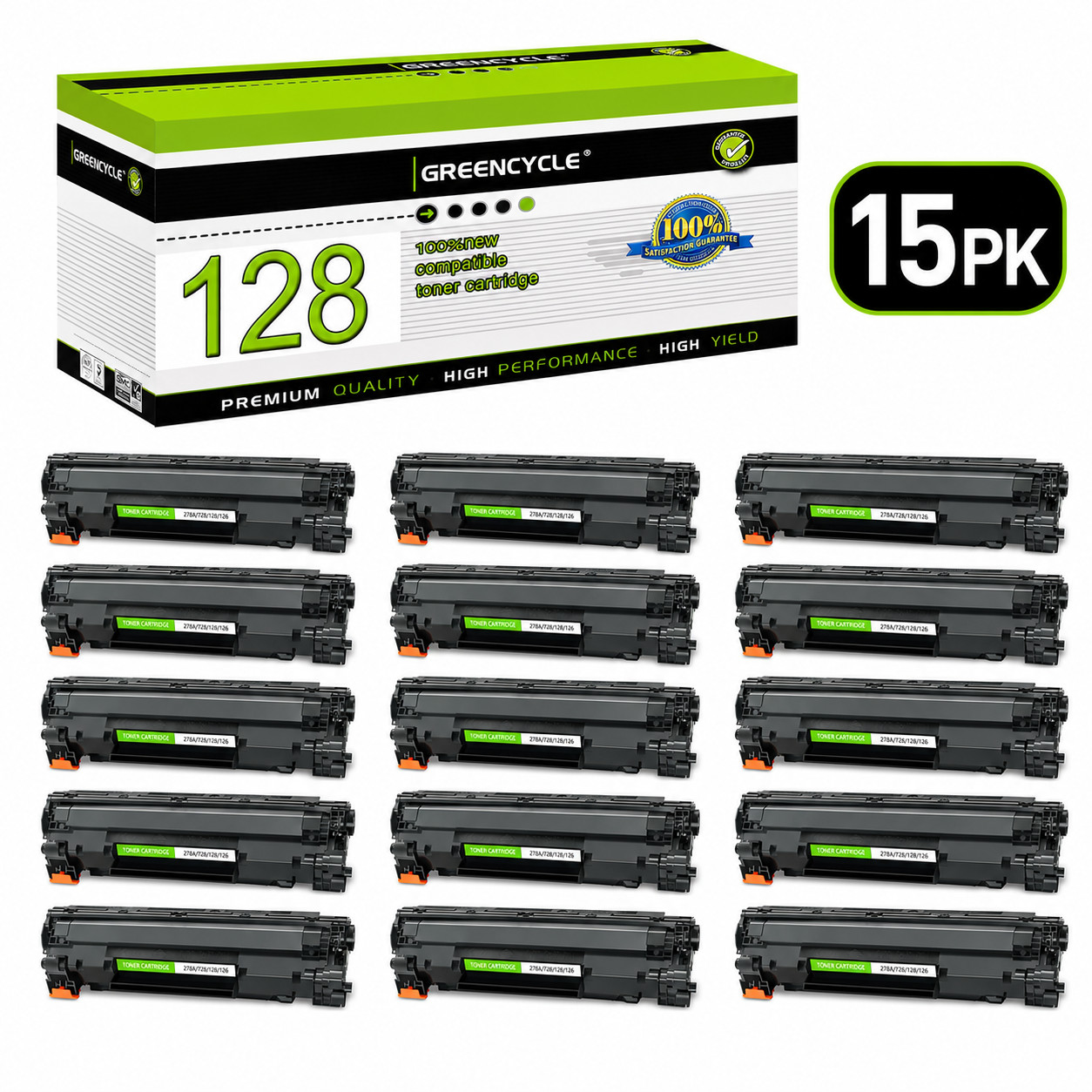 15PK CRG128 C128 Toner Fits For Canon 128 ImageClass D530 D550 MF4770n MF4880dw