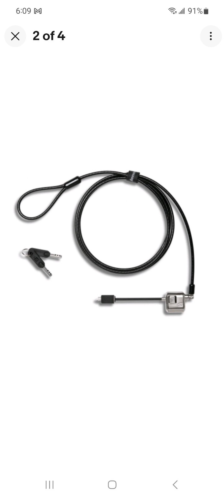 Kensington MicroSaver Security Cable Lock 6 ft for ThinkCentre and ThinkPad