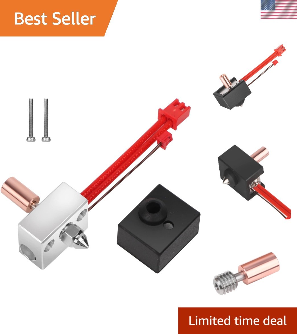 Titanium Alloy Heatbreak and Copper Heater Block Kit for 3D Printing Perfection