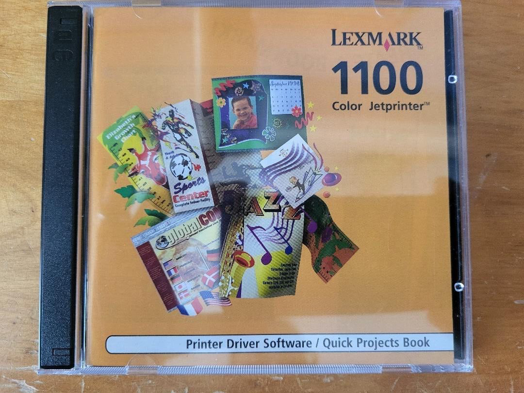 Lexmark 1100 Color Jetprinter & Draw 6 Print Studio Specia PC