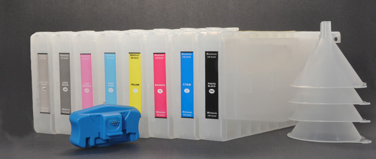 8X300 Refillable UltraChrom K3 Pigment Ink Cartridge Epson Stylus Pro 4880 Reset