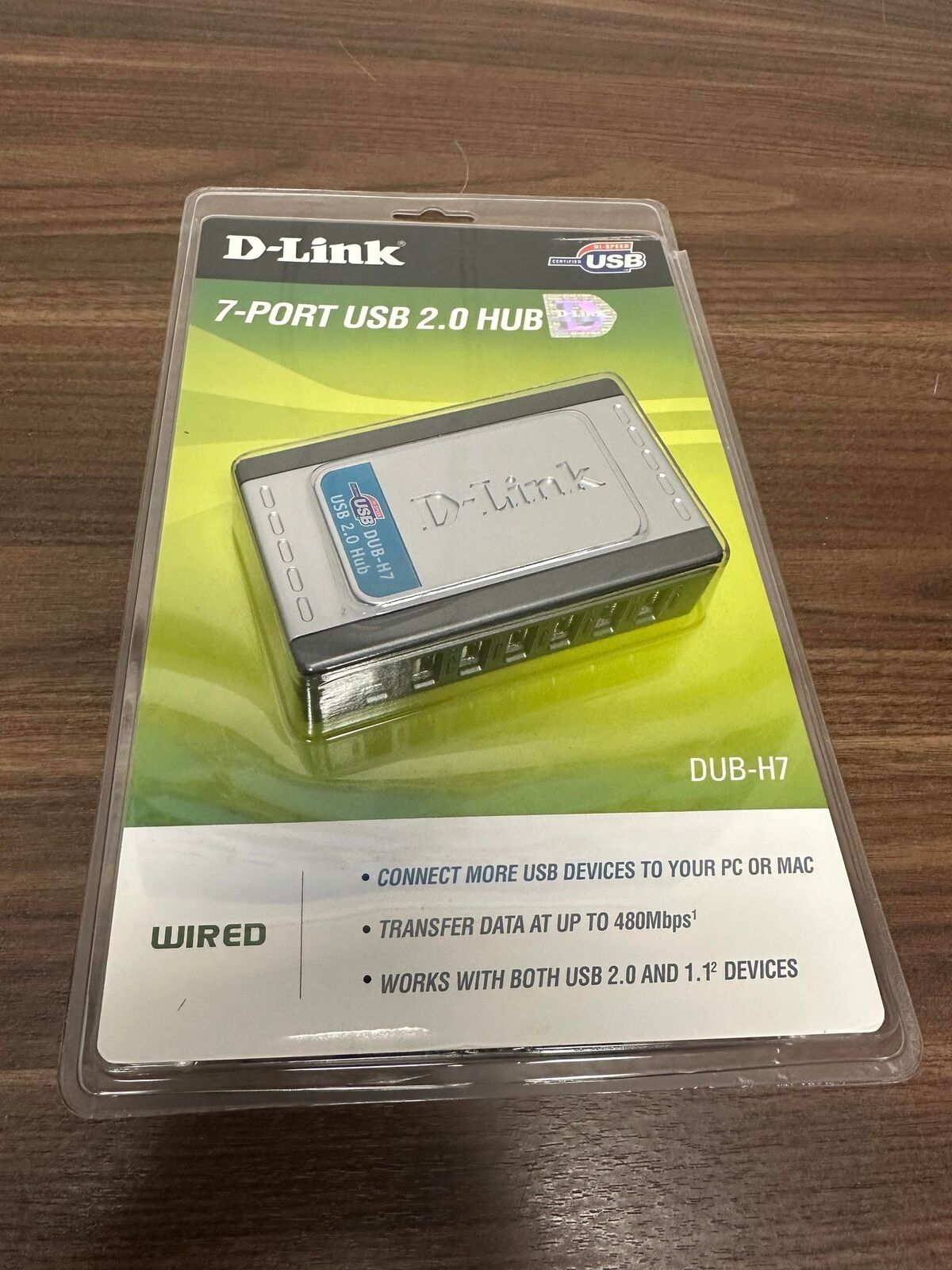 D-Link 7-Port USB 2.0 Hub DUB-H7 Mint