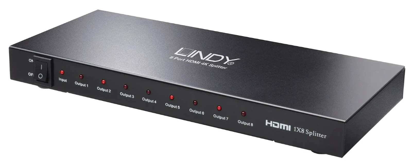 AU SELLER 38059 LINDY 8 PORT HDMI SPLITTER - NO 5V POWER SUPPLY GIVEN - TESTED