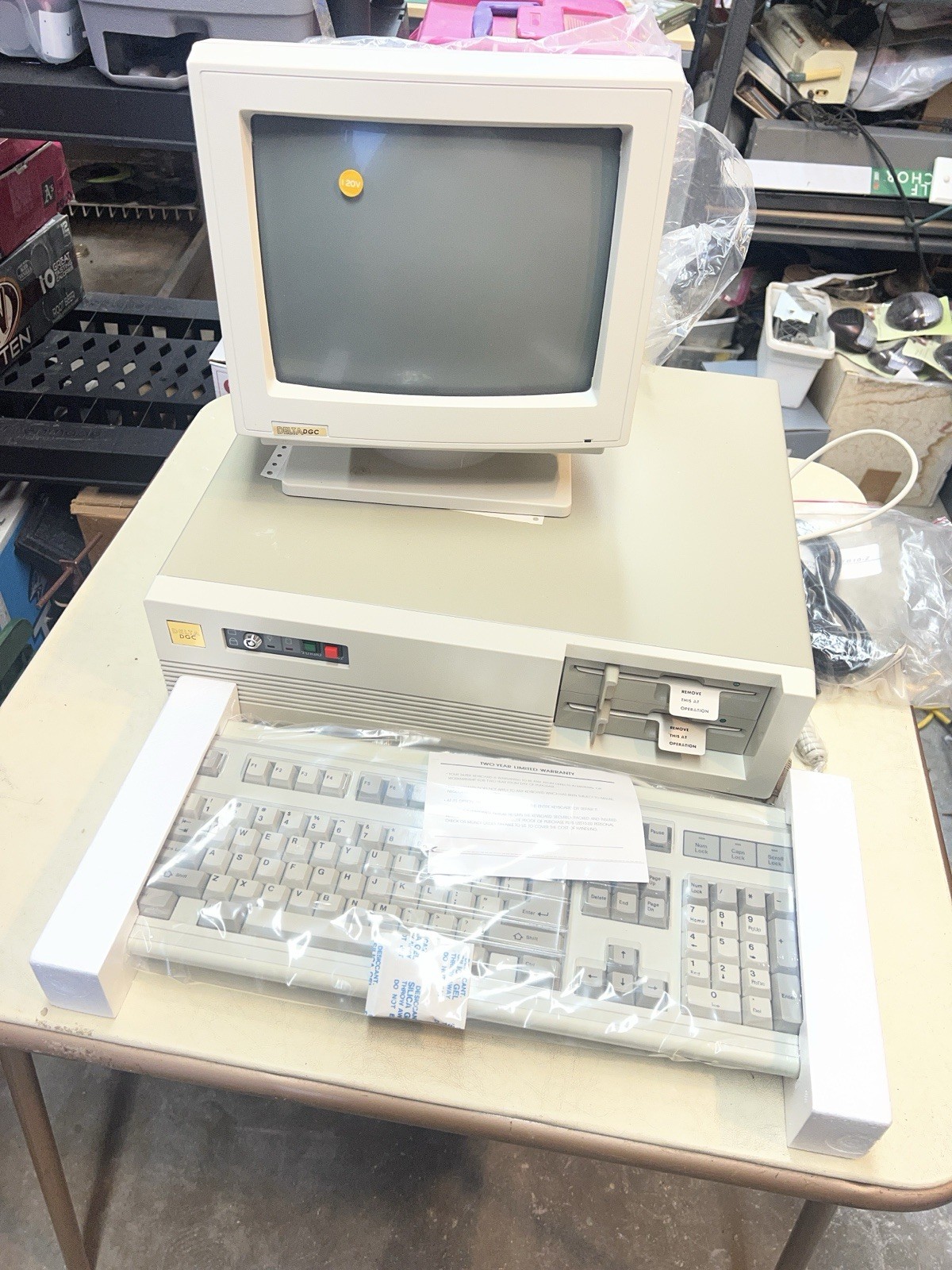 Vintage 1987 Delta DGC Gold CRT Computer Never Opened