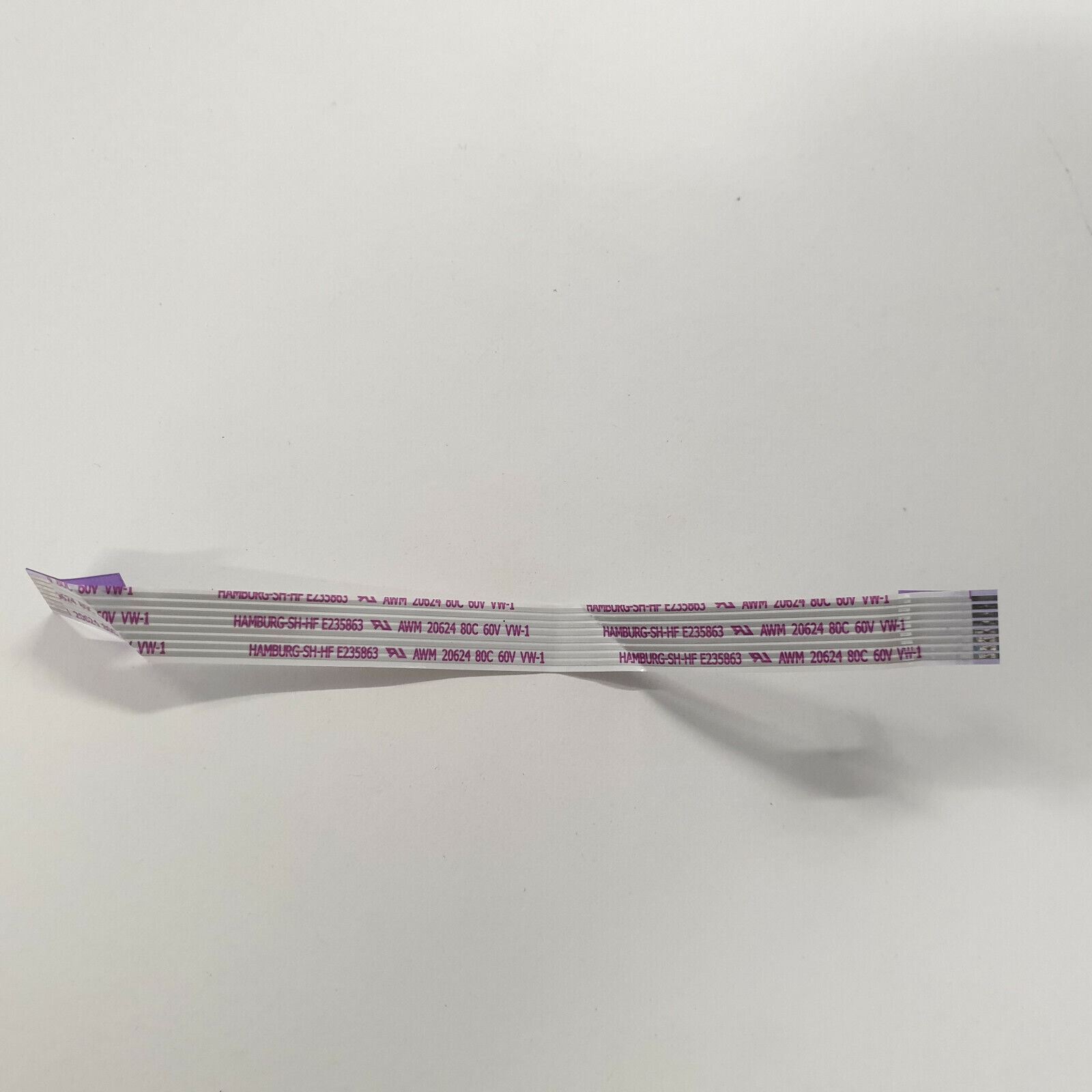 Genuine AWM 20624 8 pin 120mm x 9mm 80C 60V Ribbon Cable HAMBURG-SH-HF E235863