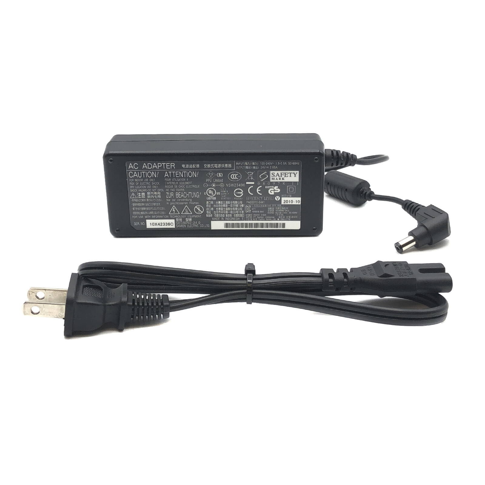 Original Fujitsu AC Adapter 24V for  for Fujitsu Image Scanner FI-Series w/PC