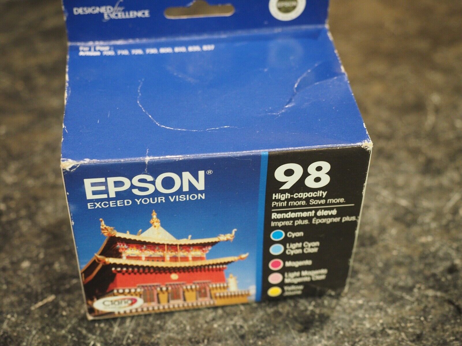 Genuine Epson 98 Five Pack T098920 High Capacity Ink Cartridges Date: 2016