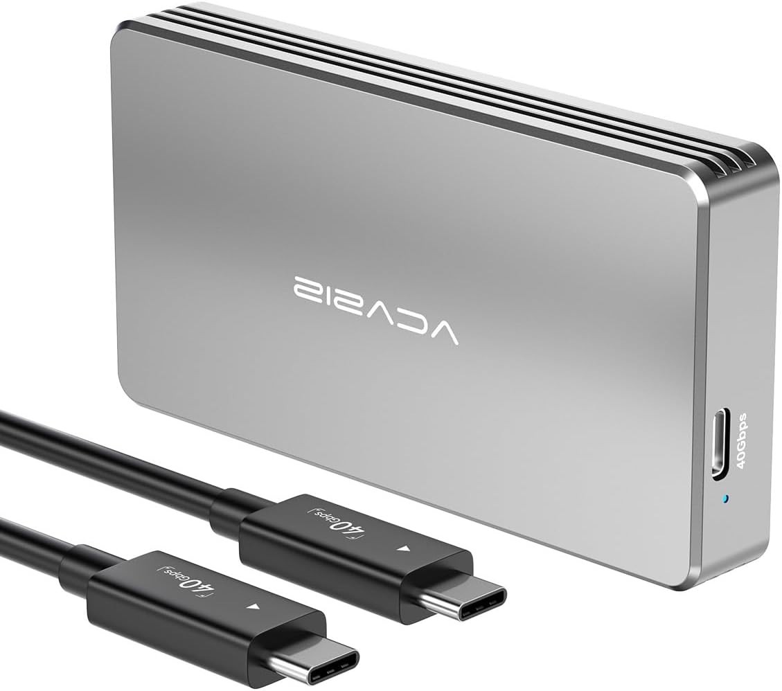 0Gbps M.2 NVMe SSD Enclosure with Aluminum Housing, No Noise M.2 Enclosure Compa