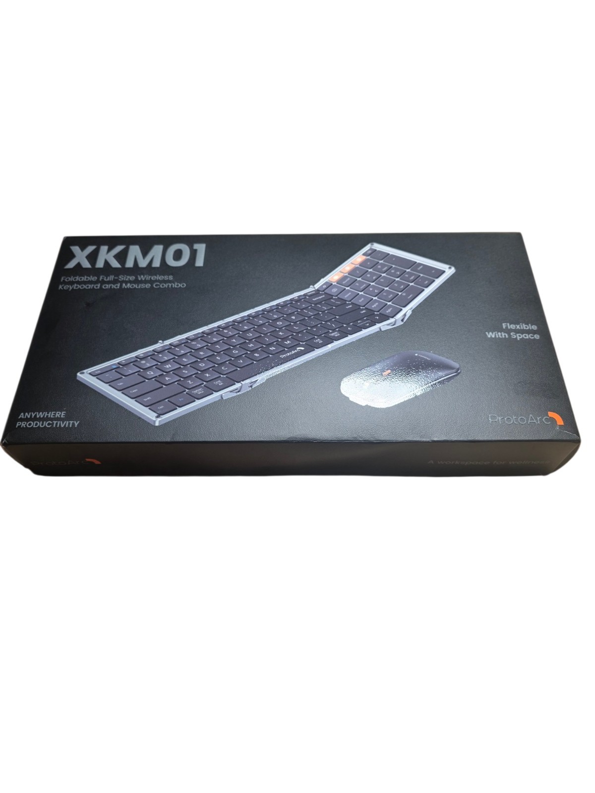 ProtoArc XKM01 Foldable Full-Size Wireless Keyboard and Mouse Combo