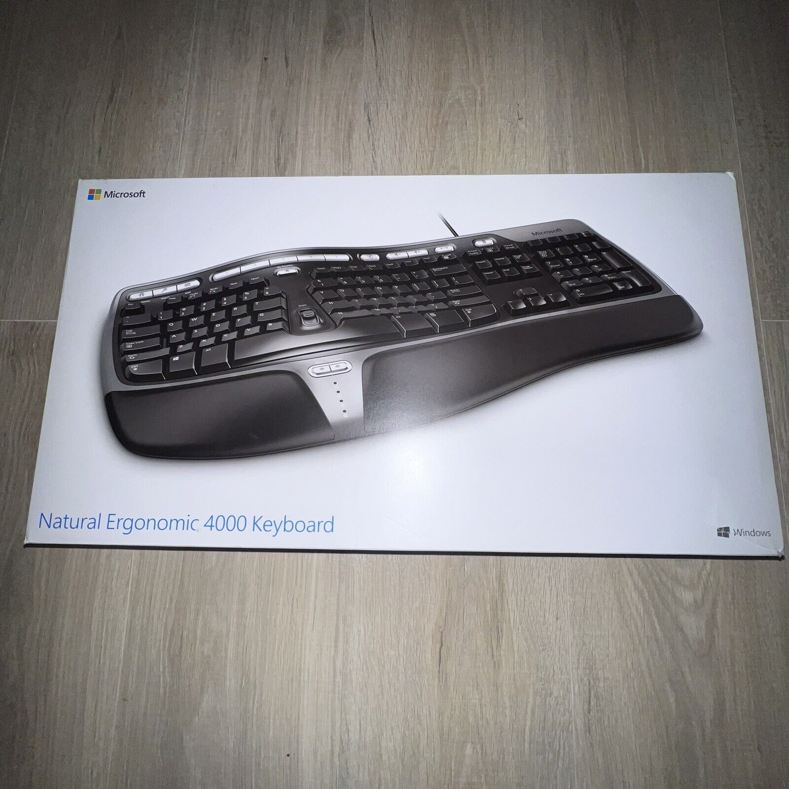 Microsoft Natural Ergonomic 4000 - Wired USB Keyboard - Open Box *NEW
