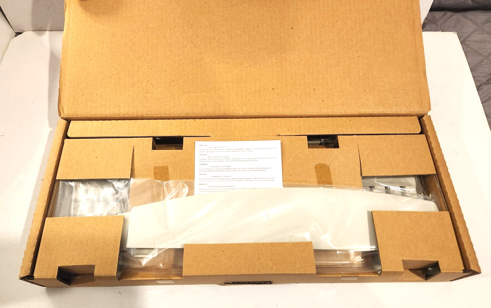 Vintage IBM White PS/2 Computer Keyboard & Snap On Arm Rest - NEW - FRU 02K0806
