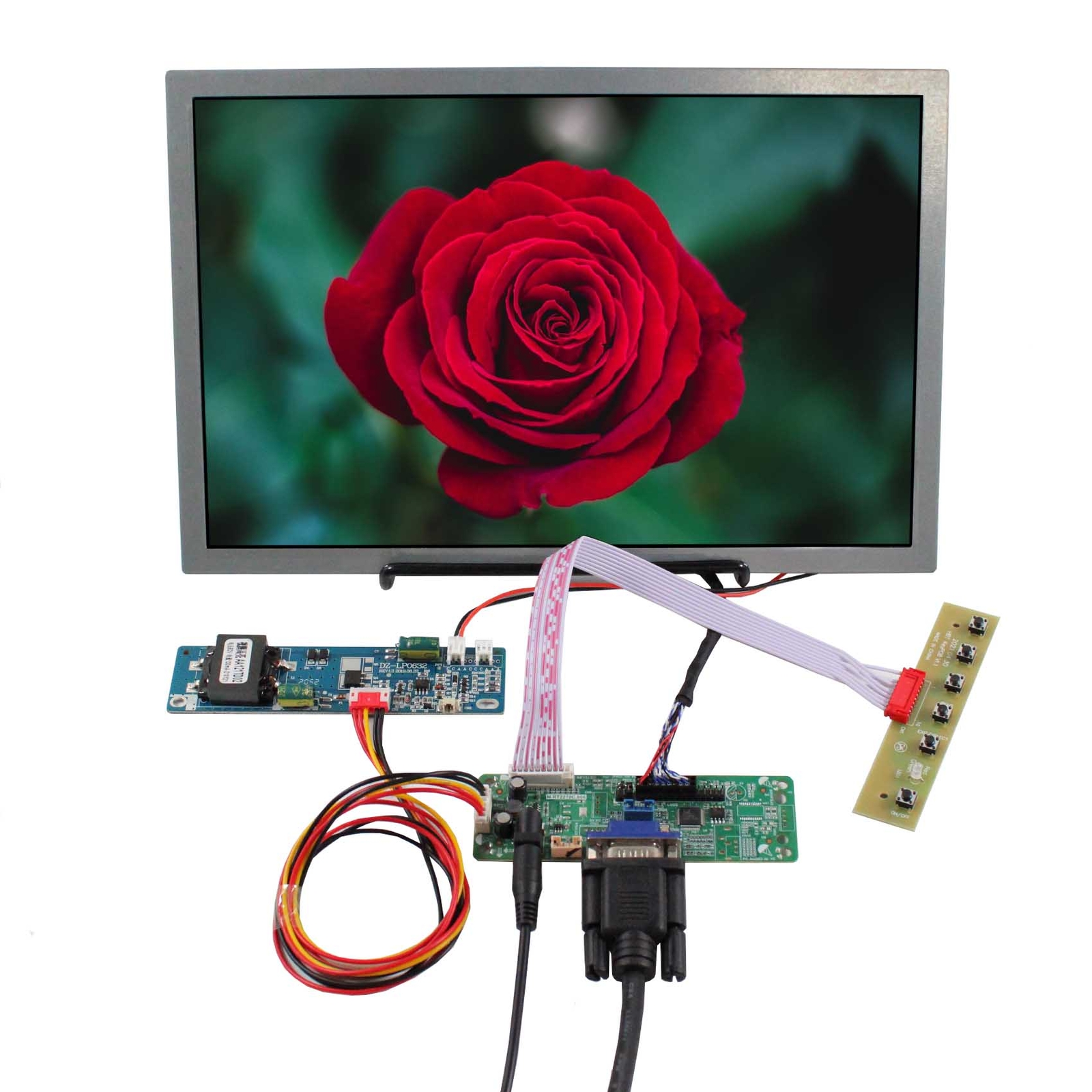 VGA LCD Controller Board 12.1 in 1000cd High Brightness 1280x800 LCD Screen