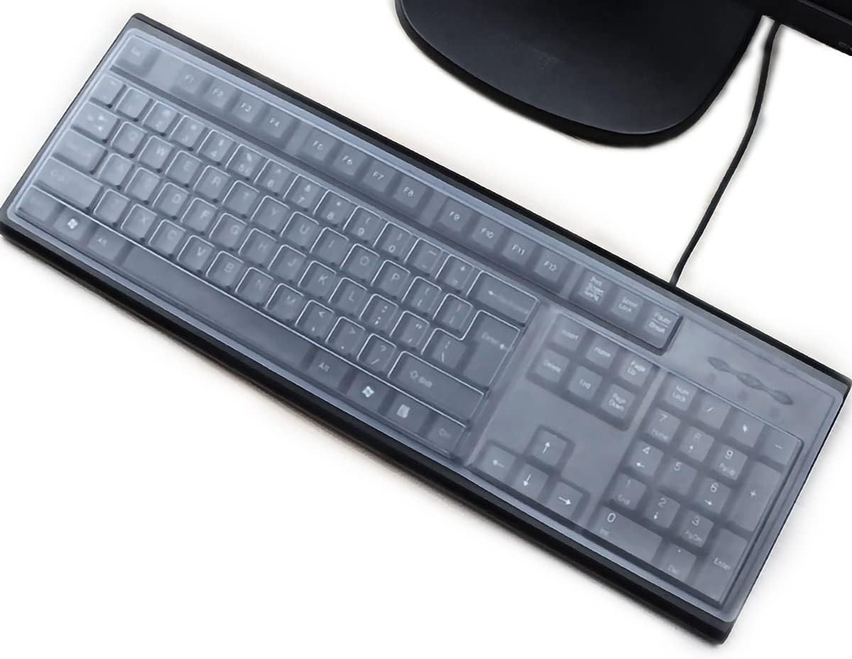 (2 Pack) Universal Clear Anti-Dust Keyboard Skin Protector Cover for 104/107 ...