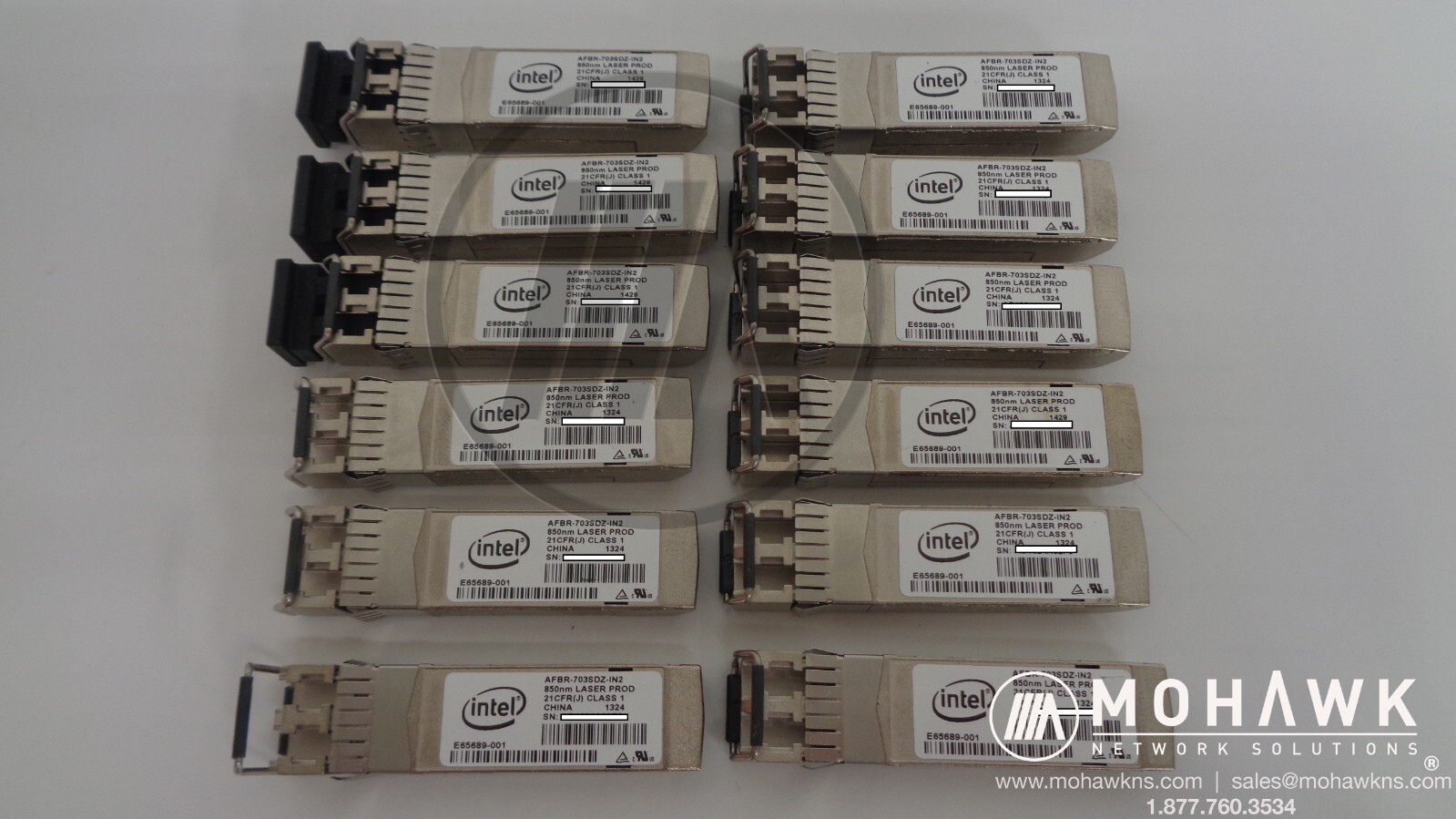 12 Lot INTEL AFBR-703SDZ-IN2 E10GSFPSR10GbE SFP+ 10GBASE-SR module Transceivers