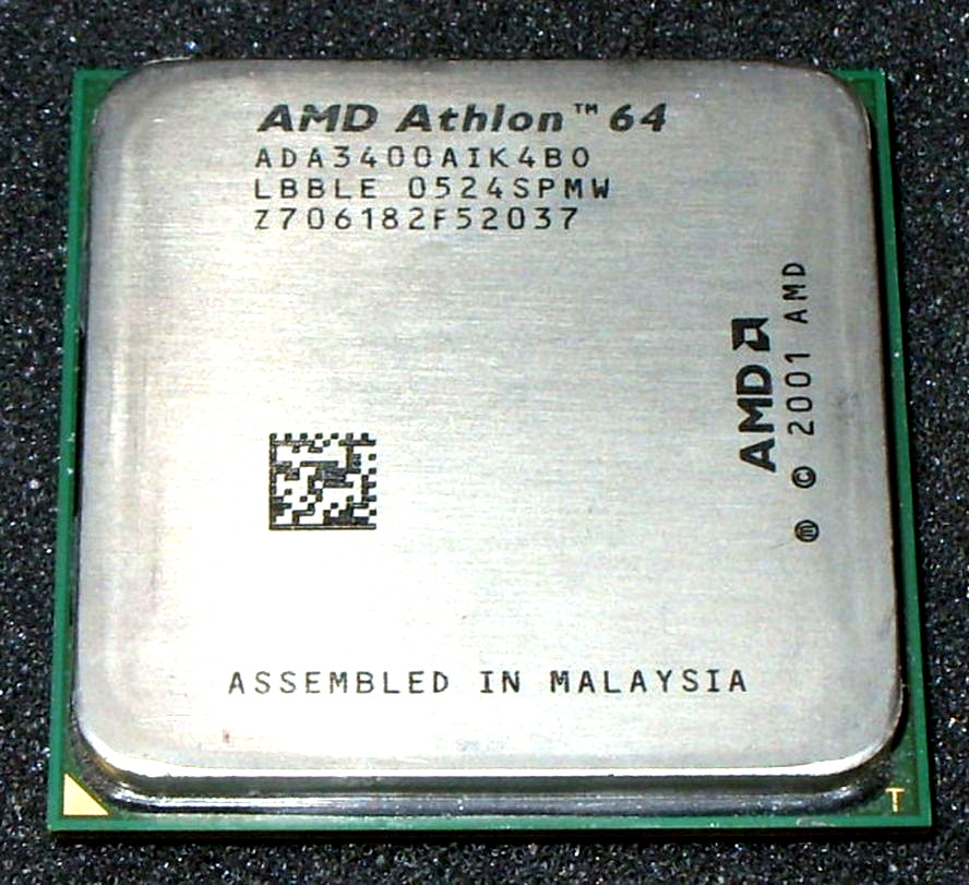 AMD ATHLON 64 3400+  2.4 GHZ  PROCESSOR, ADA3400AIK4BO, SOCKET 754, US SELLER