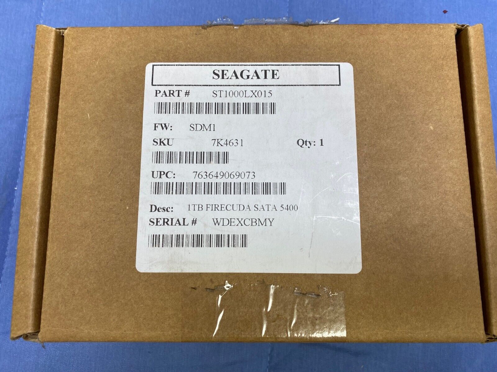 SEAGATE FIRECUDA 1TB HARD DRIVE V1U7172-500 ST1000LX015  SATA 5400 SEALED BAG