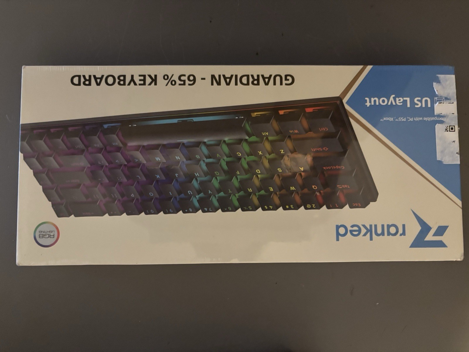 Ranked Guardian 65% Mechanical Gaming Keyboard Black RGB Aluminum QWERTY English