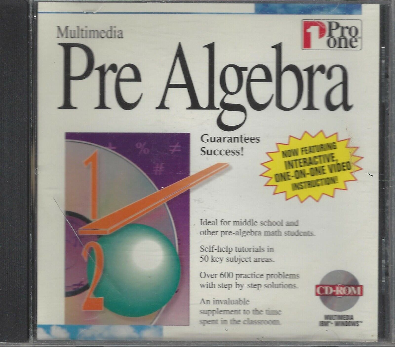 Multimedia Pre Algebra (Windows, 1995)