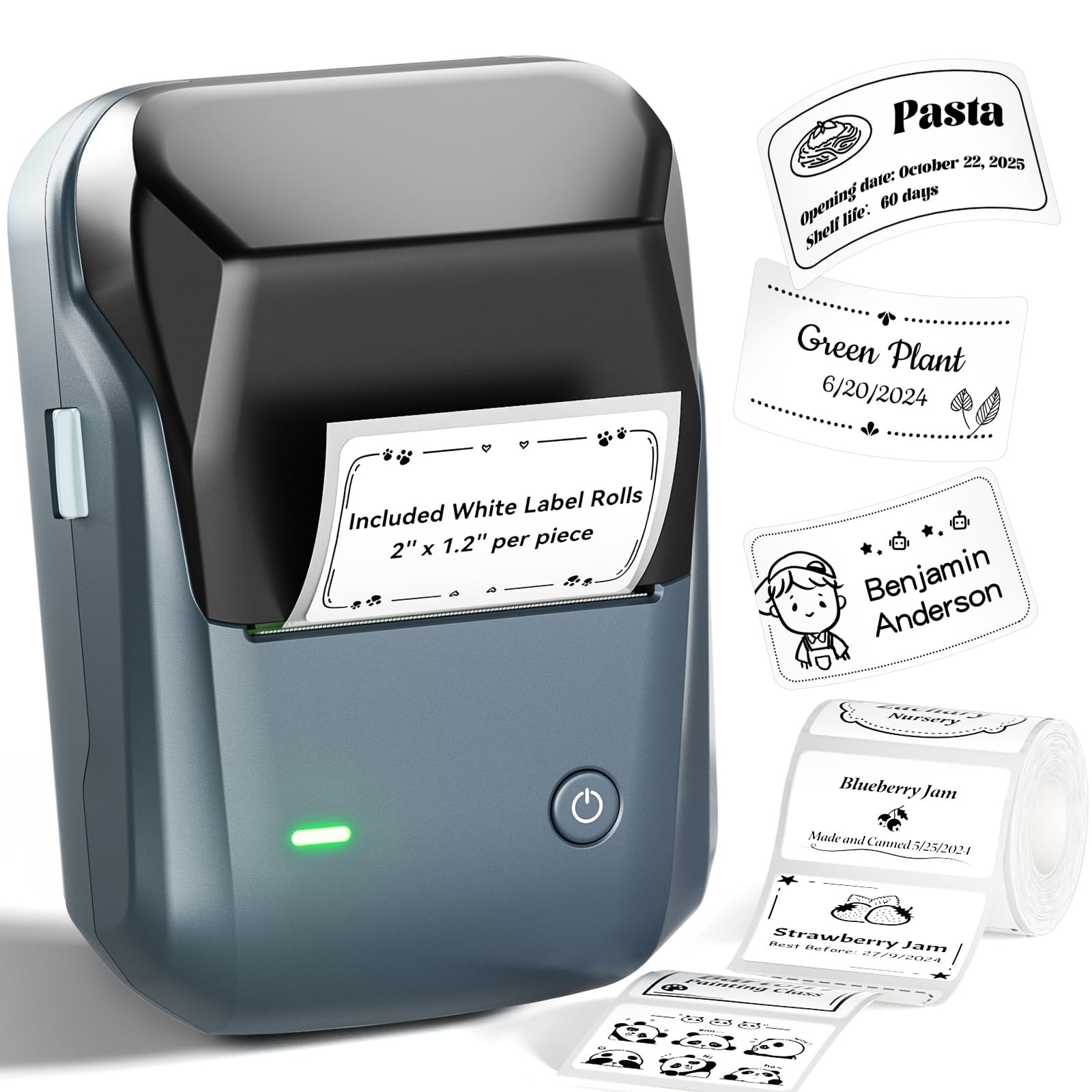 B1 Label Maker, 2Inch Bluetooth Label Printer for Home, Blue