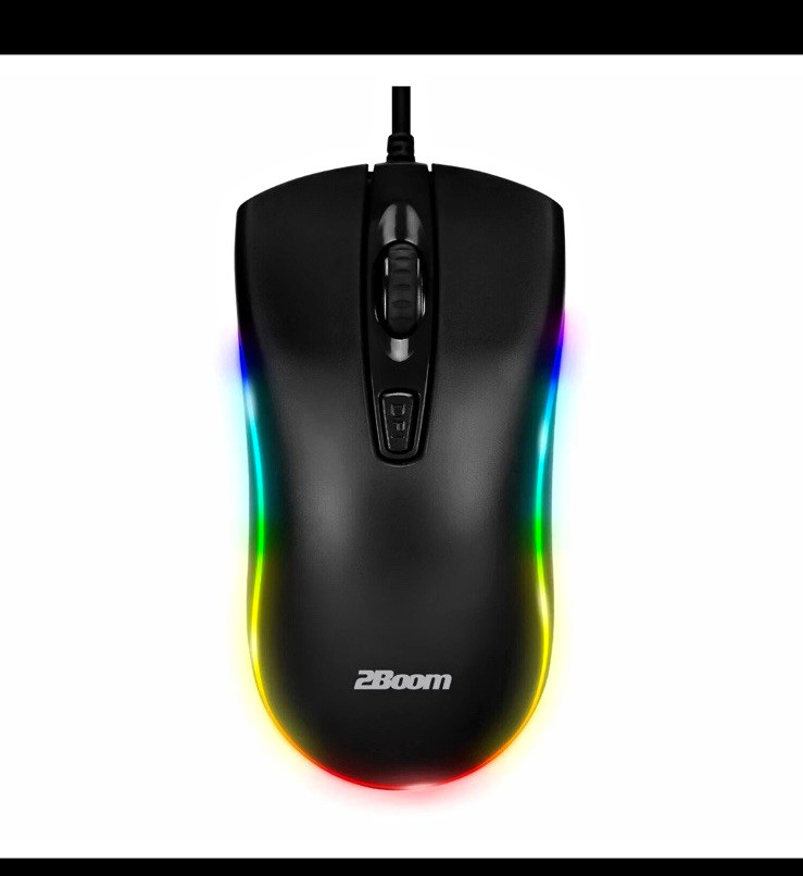 2Boom Bandit GMS100K Wired USB GAMING Mouse LED 1200 DPI Black WITHOUT BOX