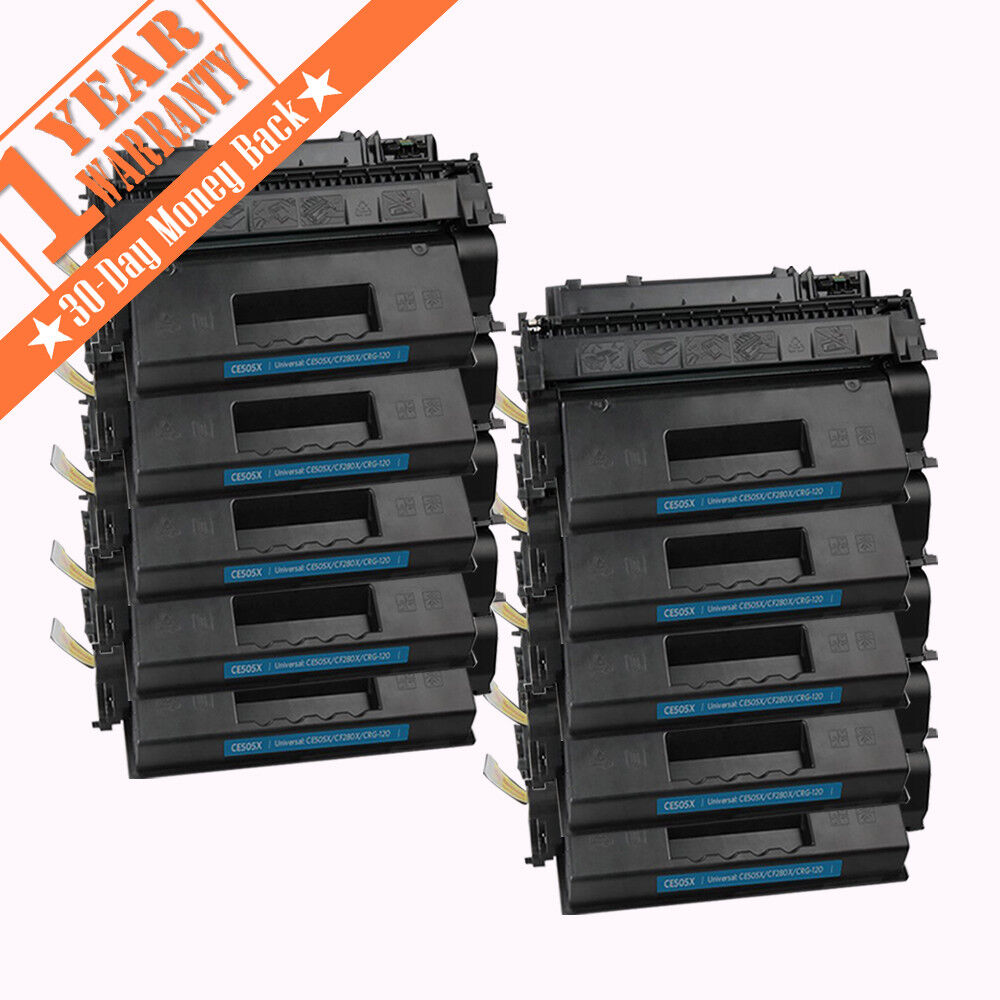 10PK Compatible CE505X 05X HY Toner Cartridges for LaserJet P2055 P2055dn P2055x
