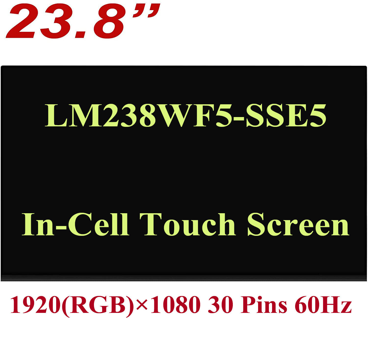 LM238WF5(SS)(E5) LM238WF5-SSE5 Touch Screen Replacement Panel LCD LED Display A+