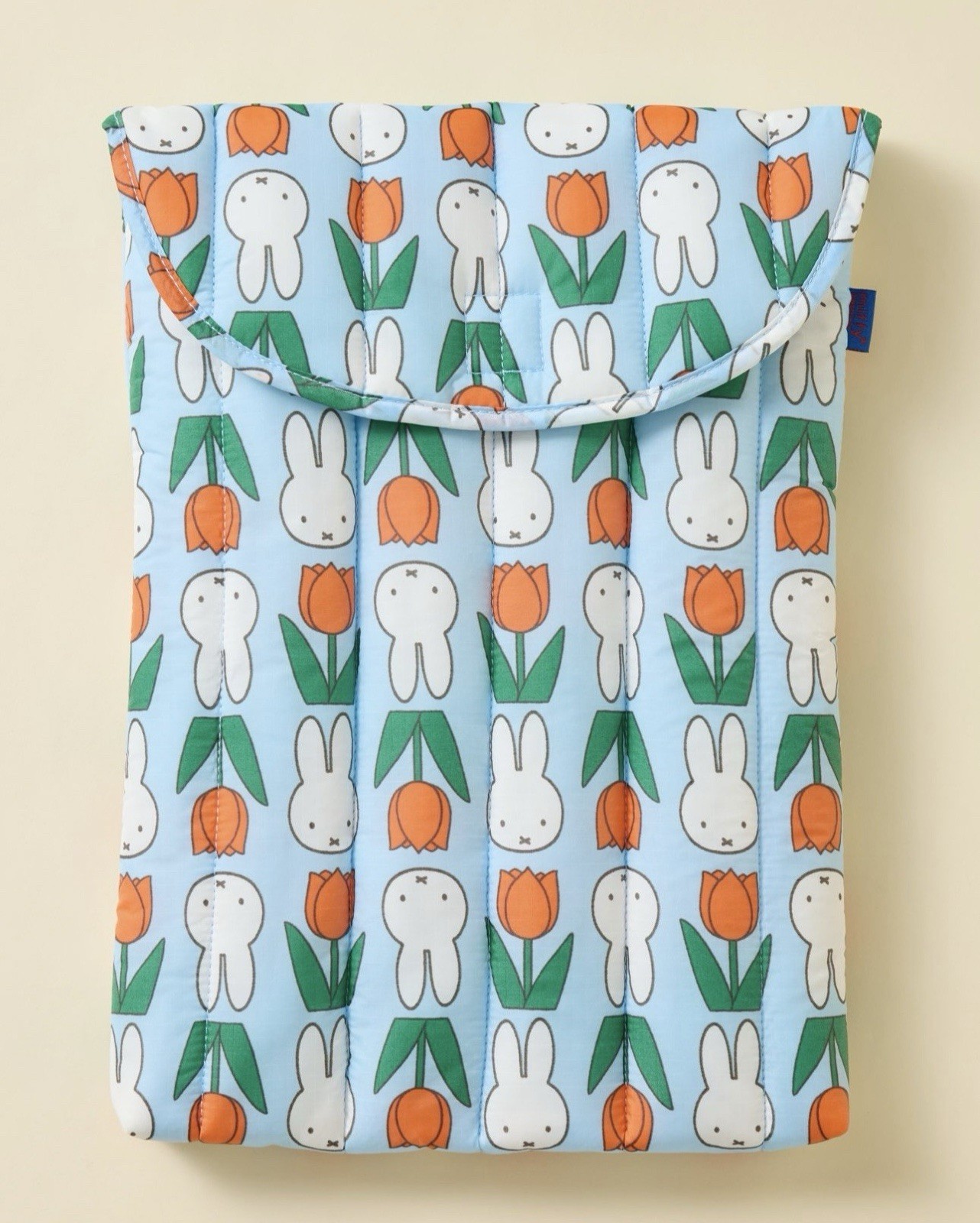 AUTH NEW BAGGU Puffy Laptop Sleeve Quilted Case Pouch Bag Tulip Miffy