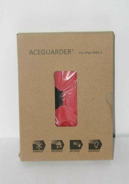 Kids Shockproof AceGuarder Case for iPad Mini 4 Red & Black NEW