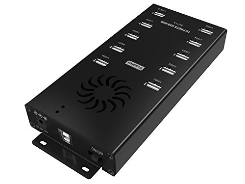 USB Hub, 10-Port Powered USB Data Hub with LED Indication Multiple USB Port H...