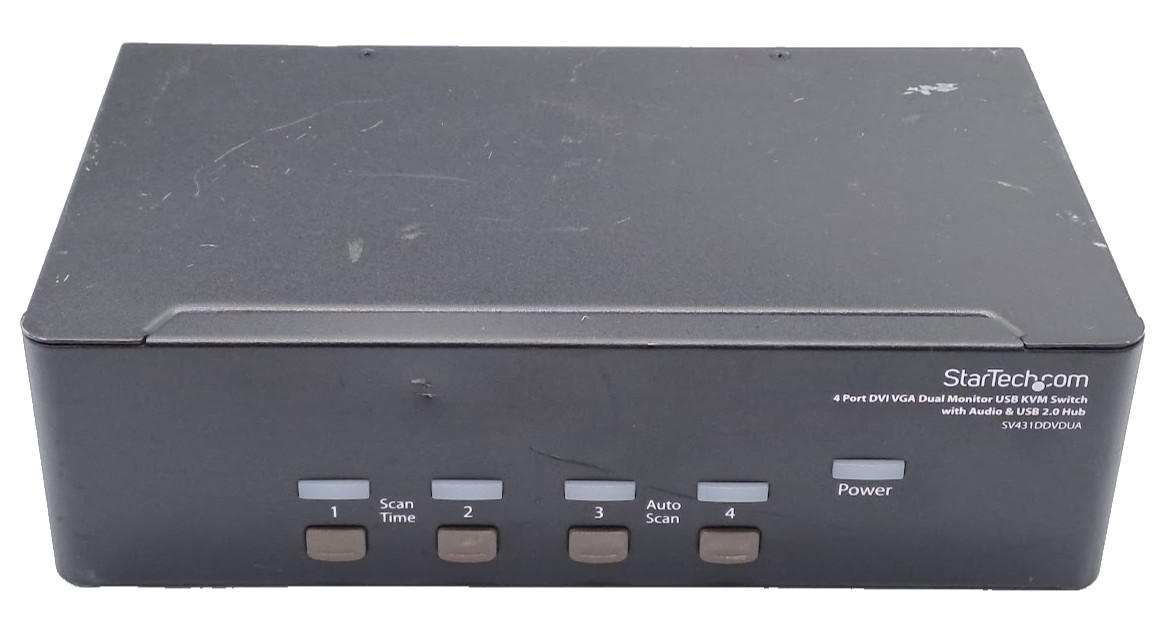 StarTech StarView 4 Port DVI VGA Dual Monitor USB KVM Switch SV431DDVDUA
