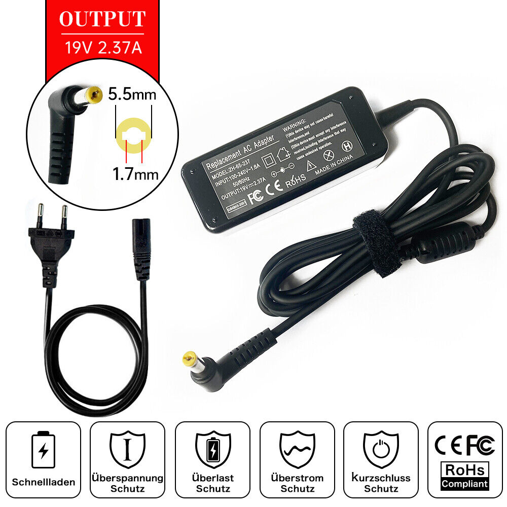 AC Adapter Charger for Acer Aspire A3 A314-21-439 3 A315 21 24RQ 3 A315 21 62U1