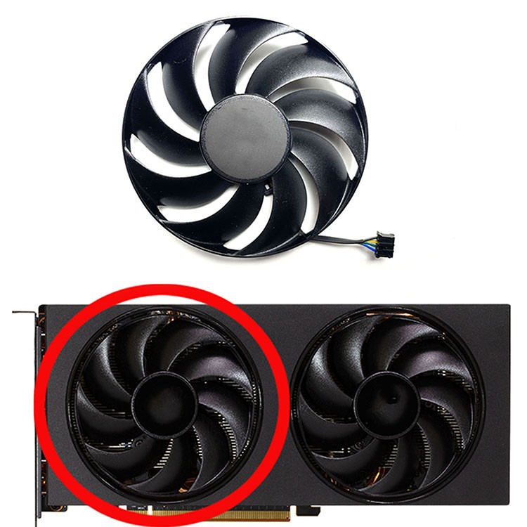 Cooling Fan Fit for POWERCOLOR RX6750XT GDDR6 Competition Edition Graphics Card