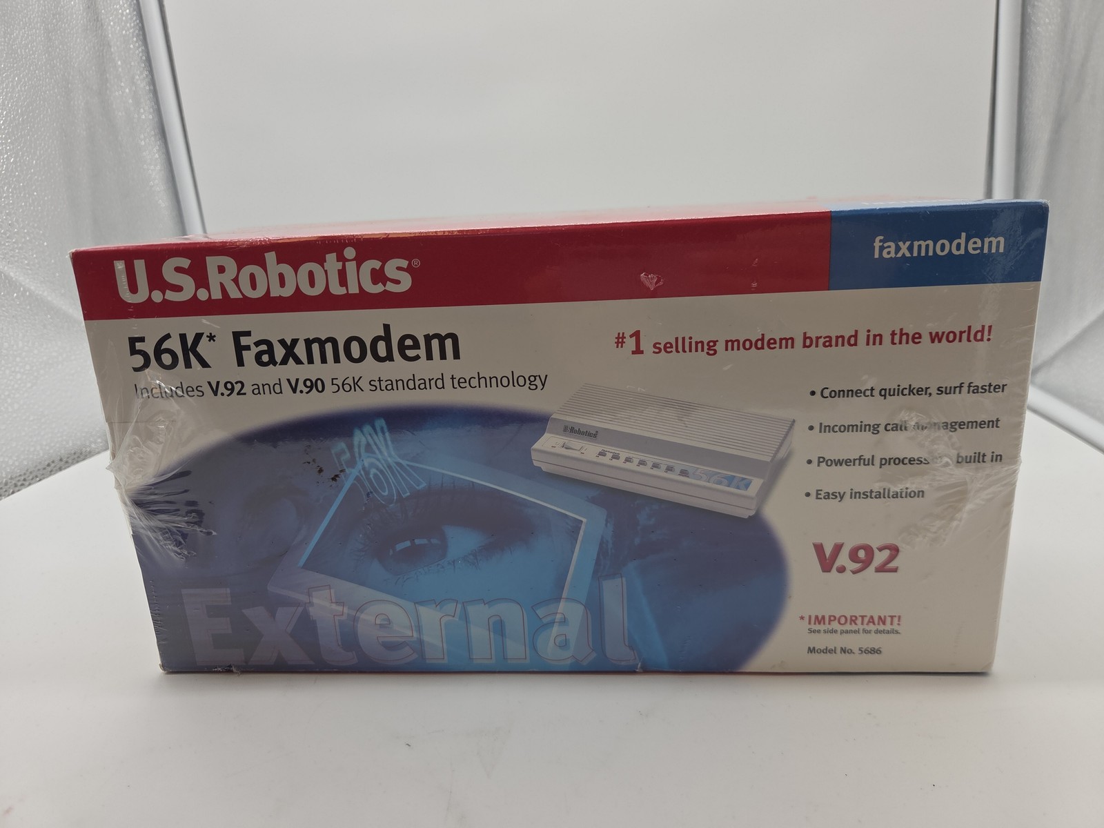 SEALED NEW US Robotics Sportster 56K V.90 Fax Modem USR5686D - FREE S/H