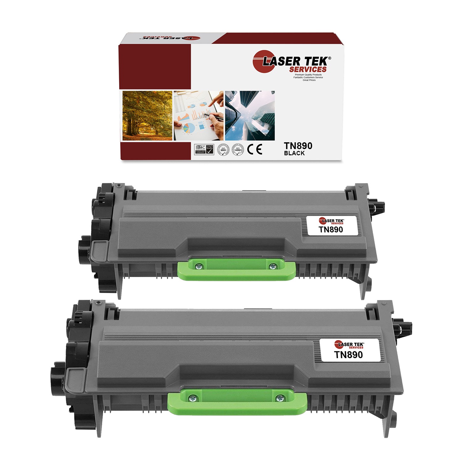 2Pk LTS TN890 Black Extra HY Compatible for Brother HL-L6400DW L6400DWT Toner