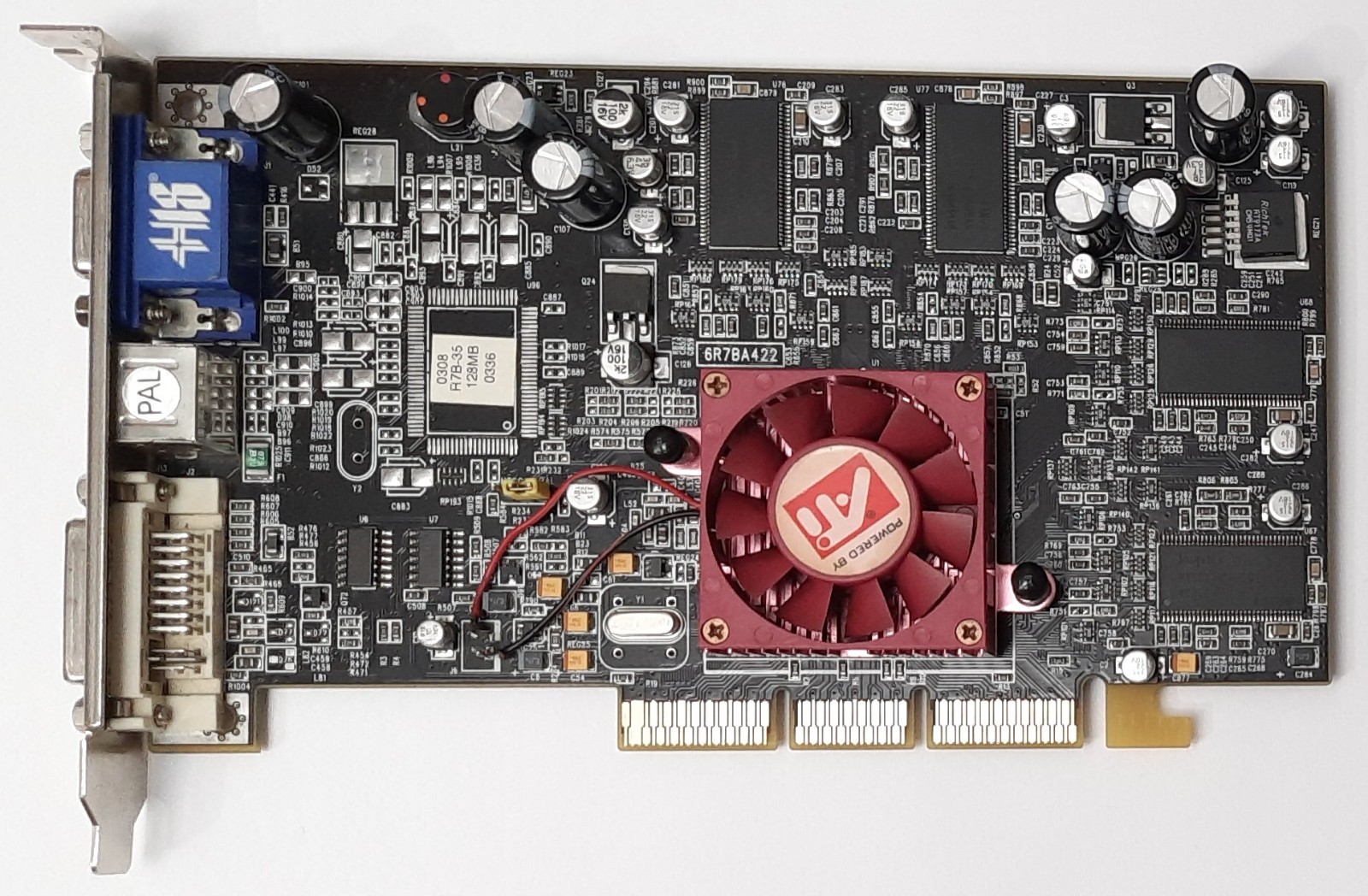 HIS ExcalibuR Radeon 9000 Pro AGP Graphics Card (ATI, 128MB, Retro, 2003)