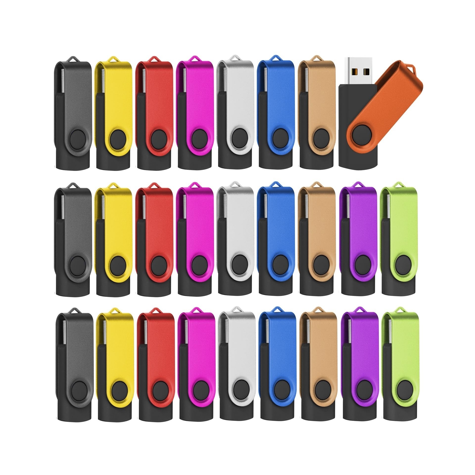 EASTBULL Flash Drive Bulk 1GB USB 100 Pack with Lanyards USB 2.0 Thumb Drive ...