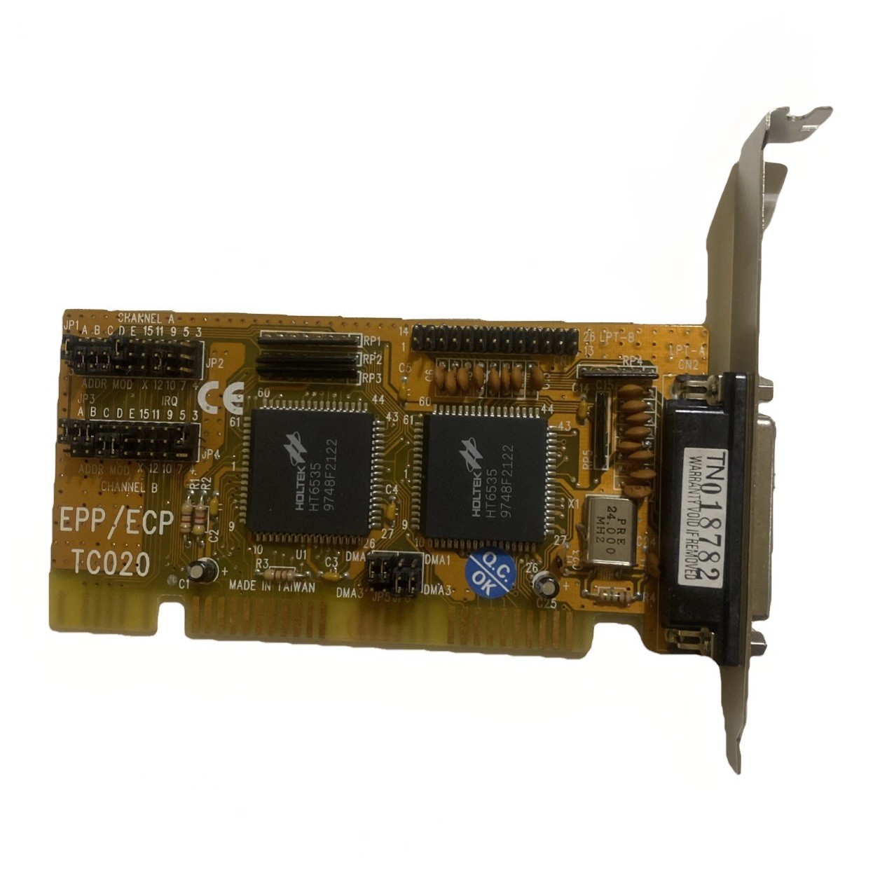 Holtek EPP/ECP TC020 Parallel ISA Controller Computer Electronics Card