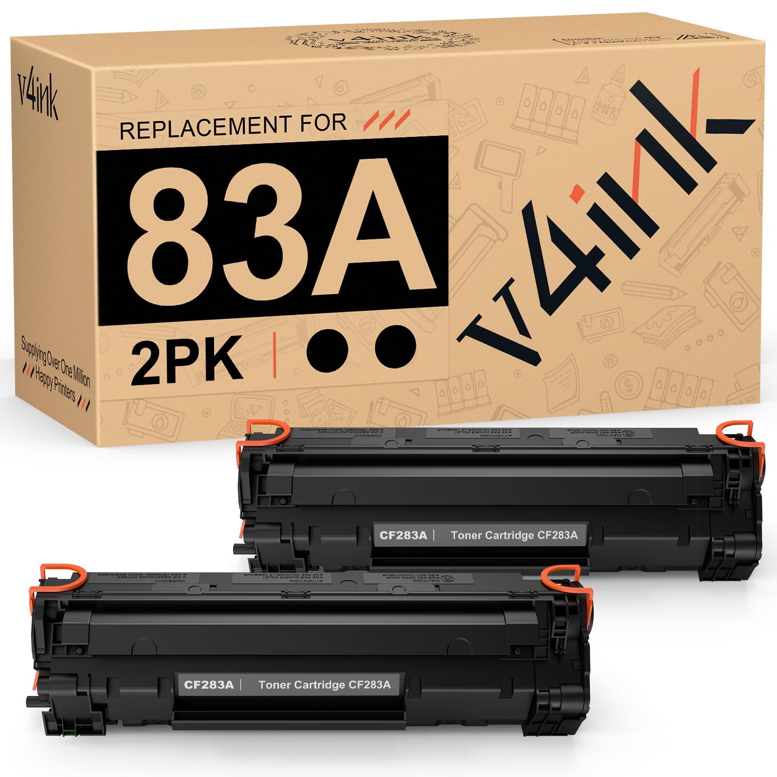 v4ink Compatible CF283A Toner Cartridge Replacement for HP 83A CF283A for us...