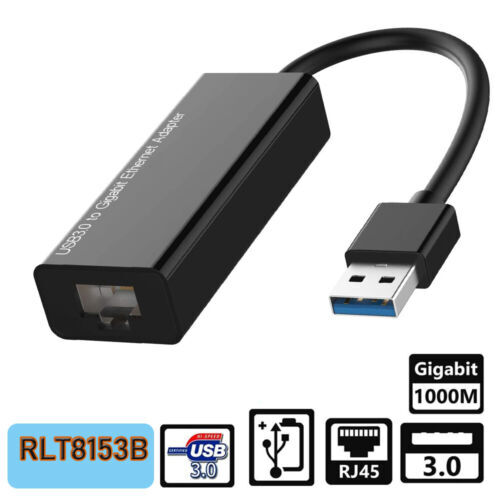 Surface USB 3.0 A Gigabit RJ45 Ethernet Adapter Cable 1000Mbps for Windows