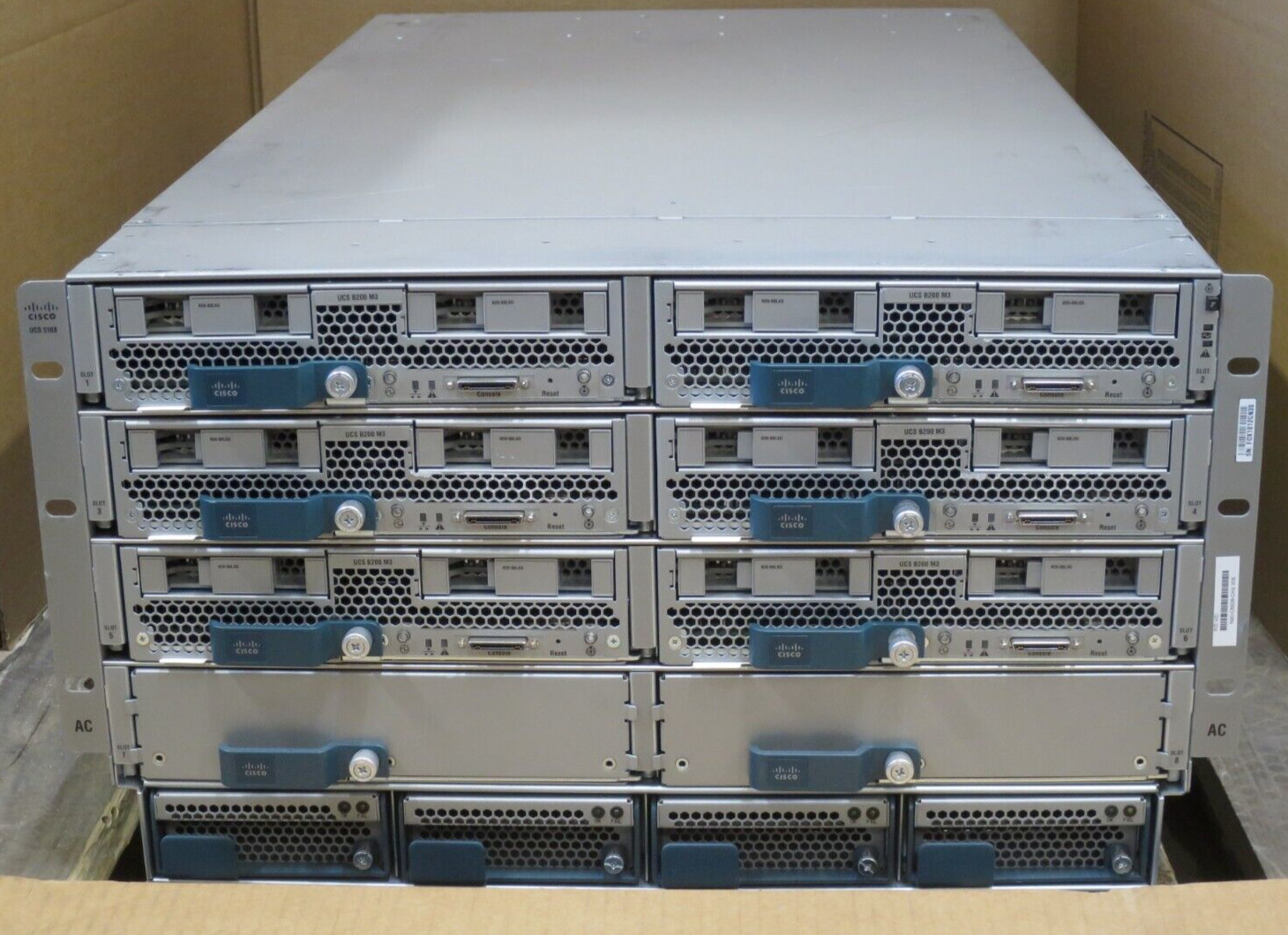 Cisco UCS 5108 8 Slot Blade Chassis 6x B200-M3 10x E5-2650v2 2x E5-2660v2 1280GB