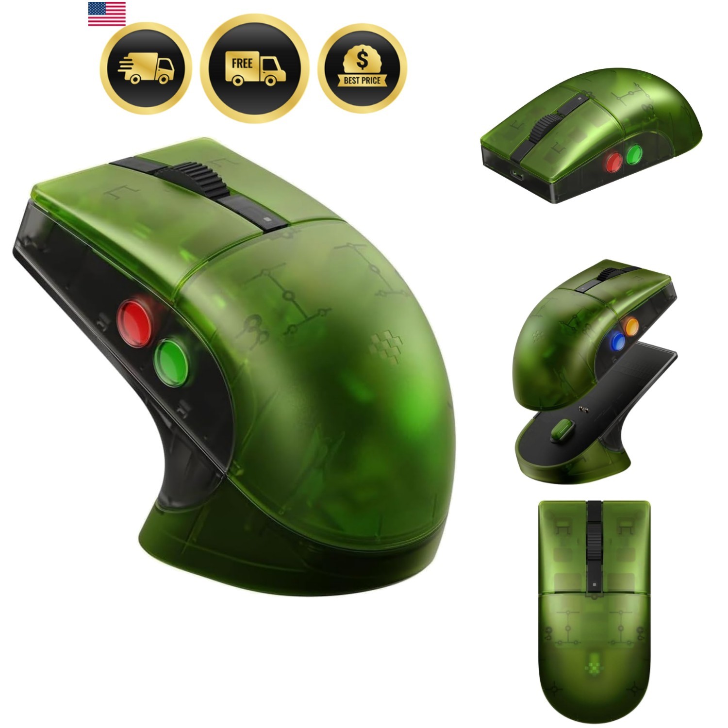 Retro R8 Mouse with PAW 3395 Optical Sensor DPI 26K, Wireless 4K Polling Mous...