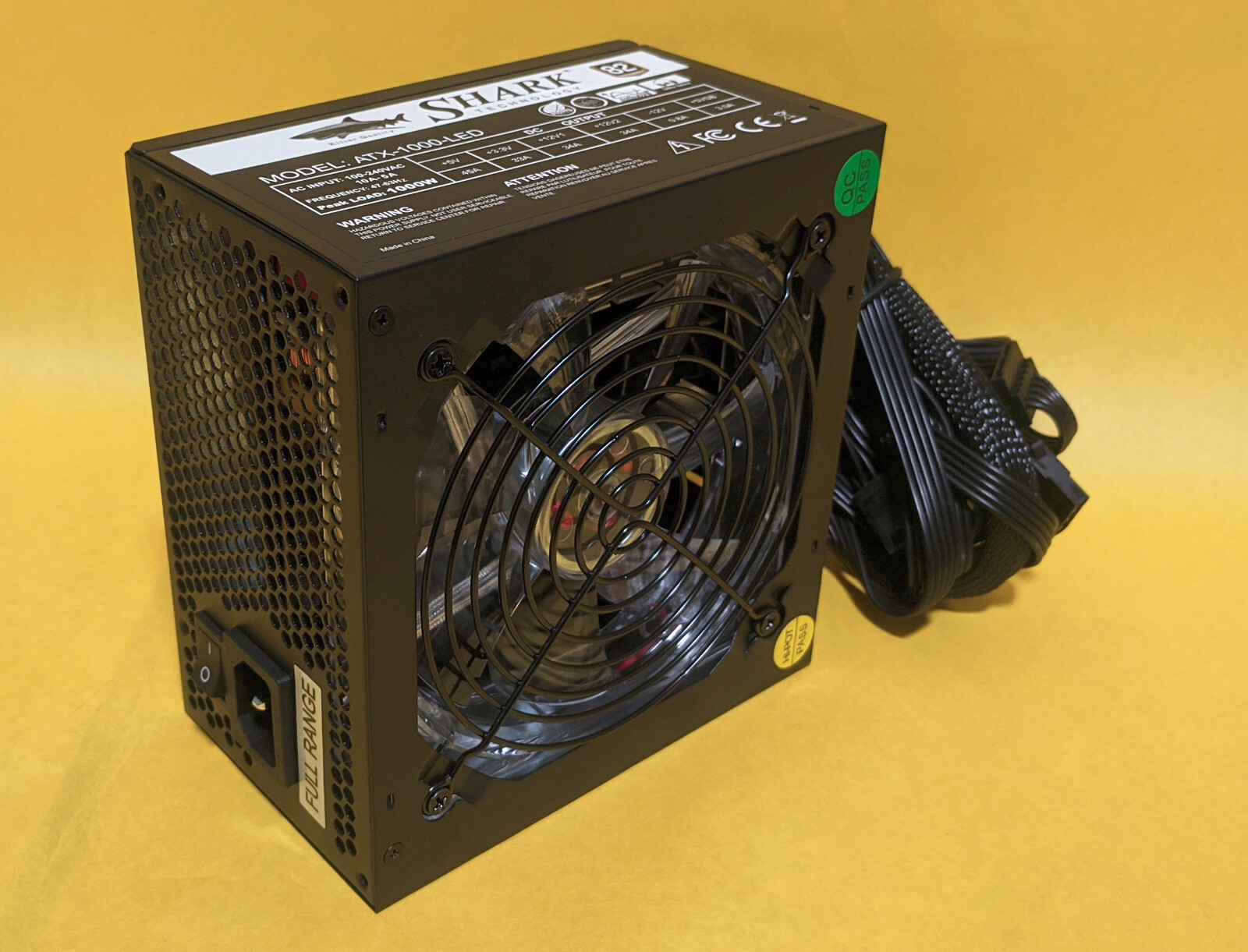 Shark Technology® 1000W Gaming PC Power Supply for AMD Ryzen 5, 7, GeForce GTX 