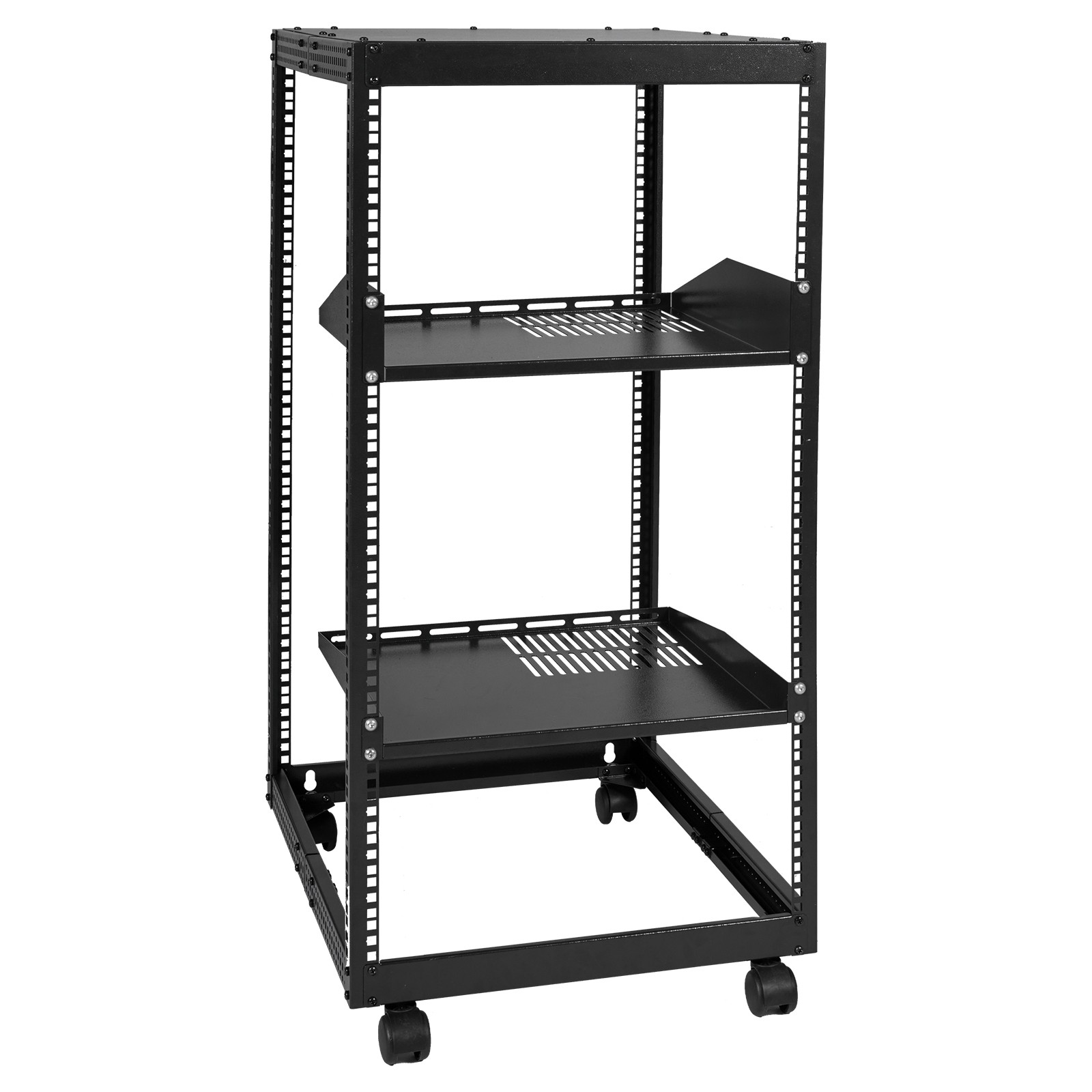 VEVOR 20U 4 Post Open Frame Server Rack Network Enclosure 23-40 in Adjustable