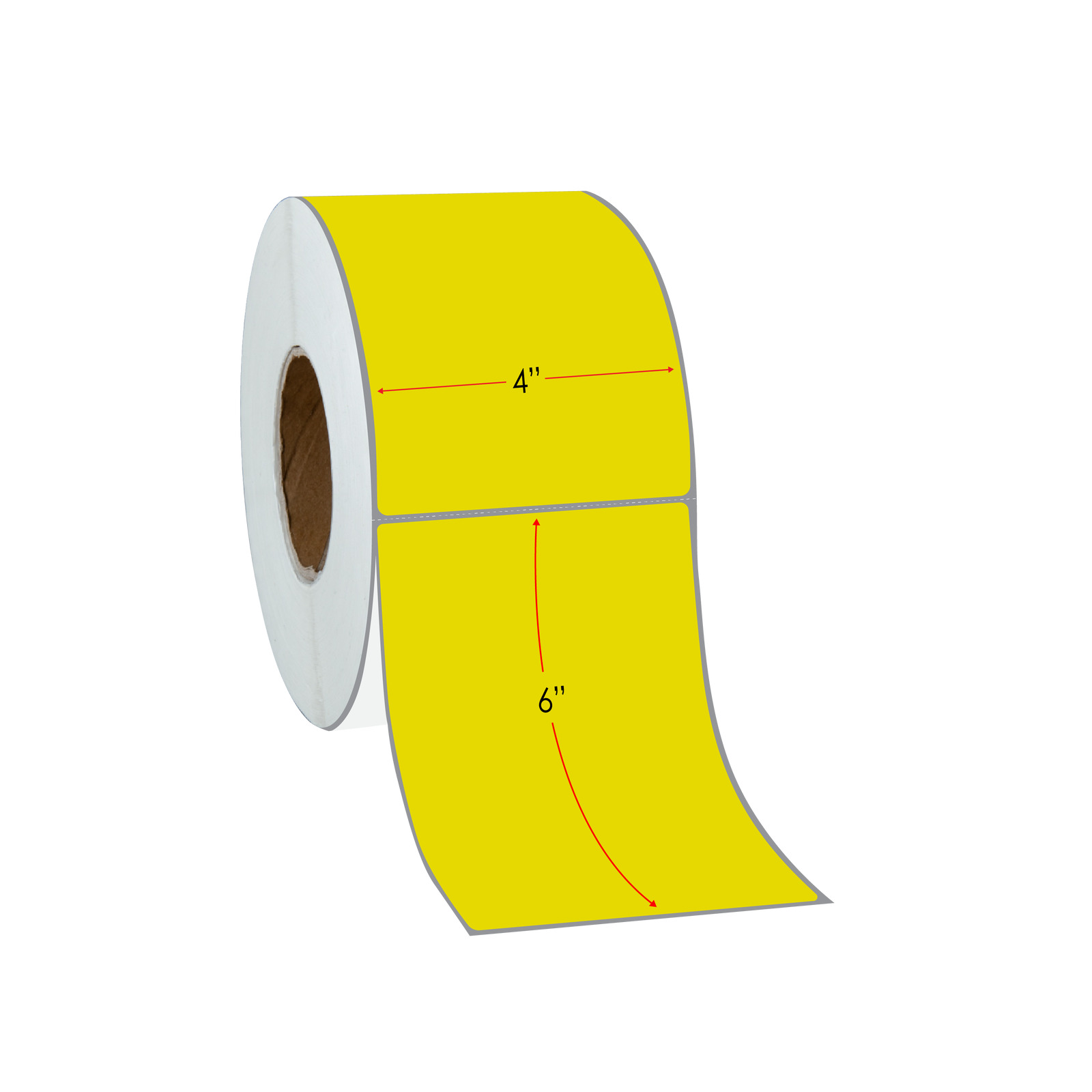 1 Rolls 4 x 6 Yellow Direct Thermal Shipping Labels 1000/Roll 3