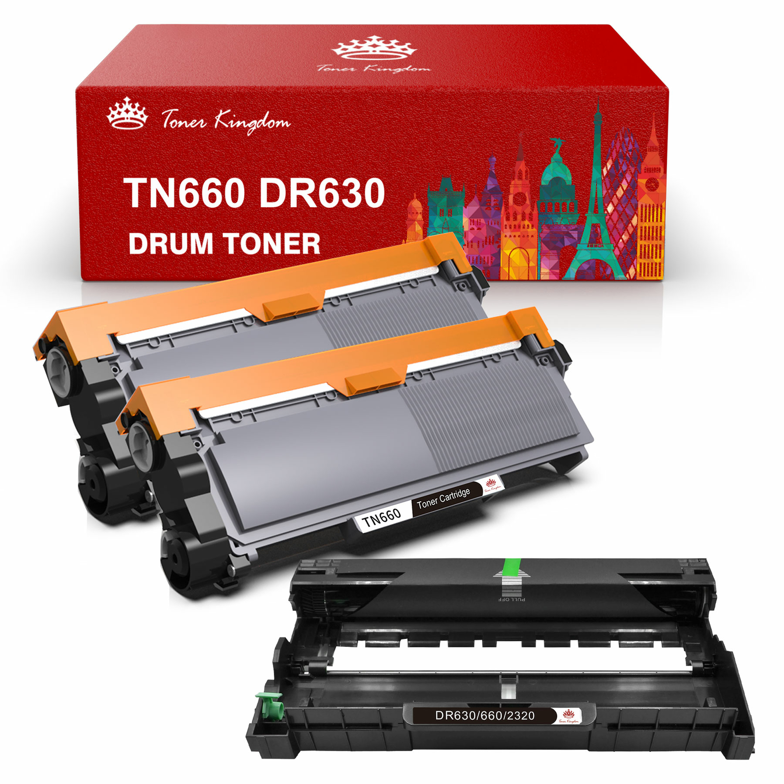 3PK 1 DR630 Drum + 2 TN660 Toner Compatible For Brother HL-L2300D MFC-2740DW