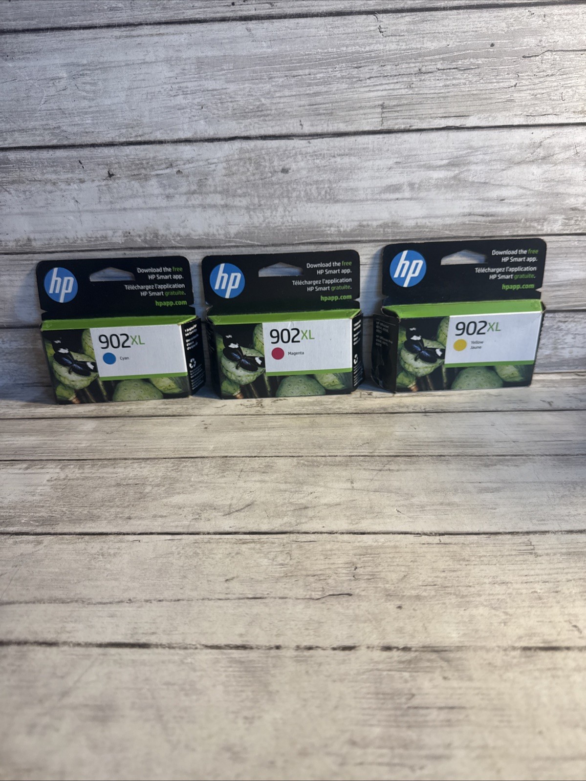 New Genuine HP 902XL High Yield Ink Cartridges Cyan Magenta Yellow Exp 2025/2026