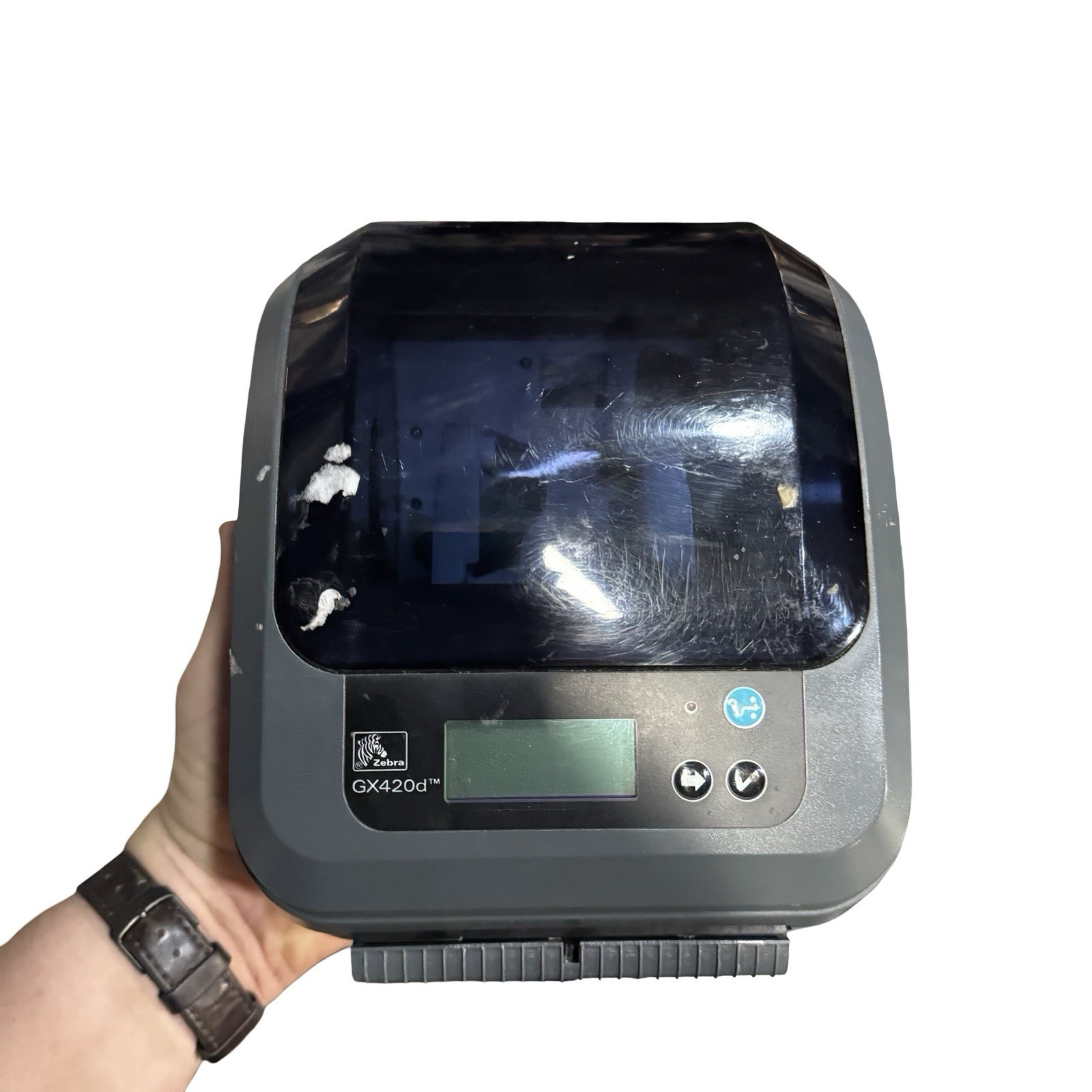 Zebra GX420d Direct Thermal Label Printer Tested Working No Adapter