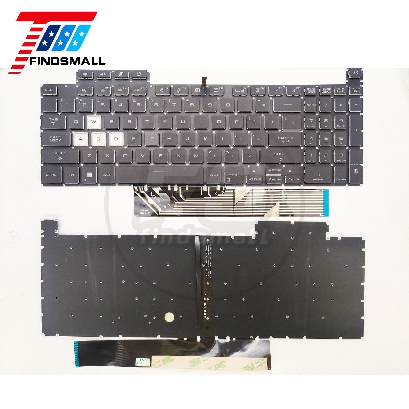 New US RGB Backlit Keyboard for Asus TUF Gaming F15 FX507R FX507Z