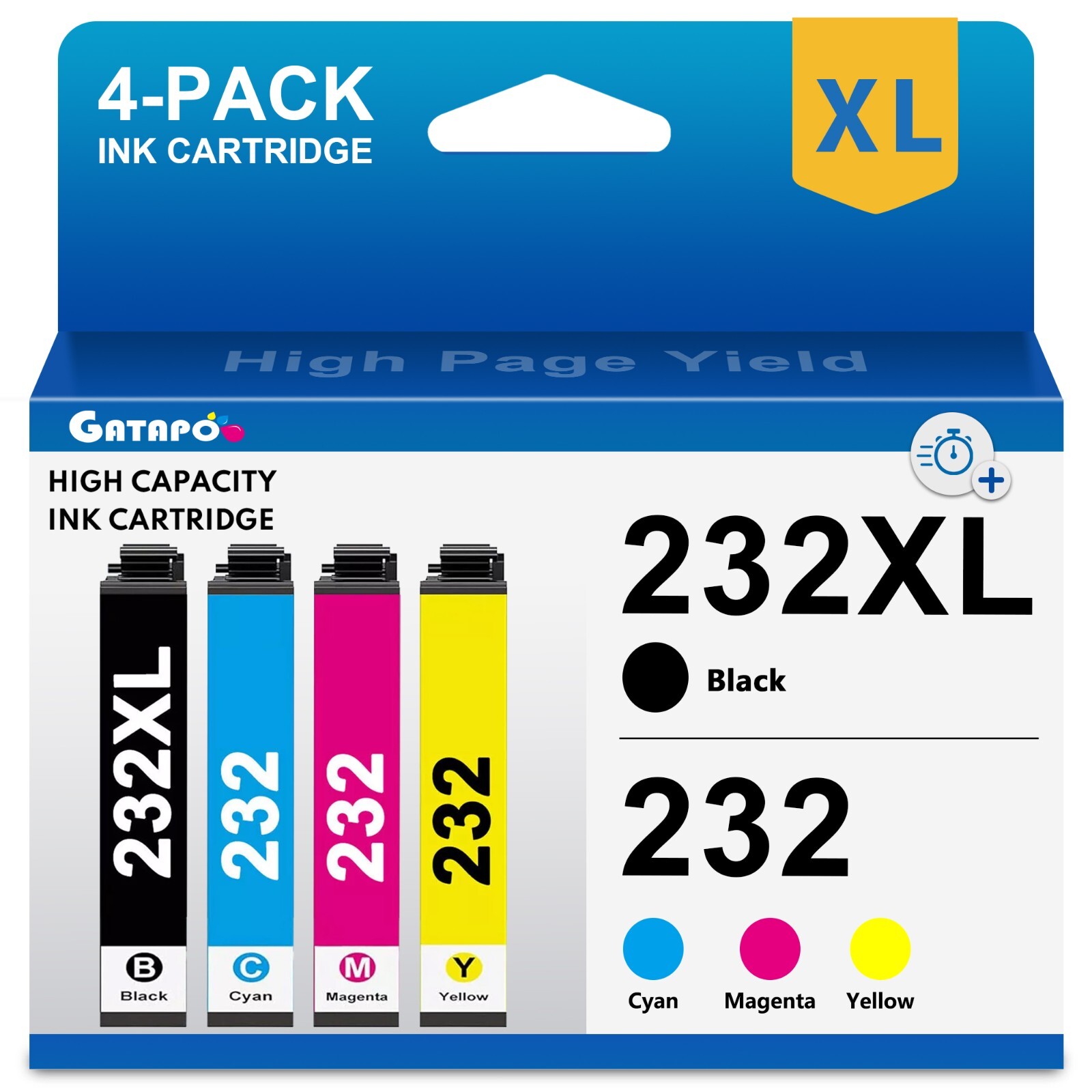 4PK 232XL T232XL Ink Cartridges for Epson WF-2930 WF-2950 XP-4200 XP-4205
